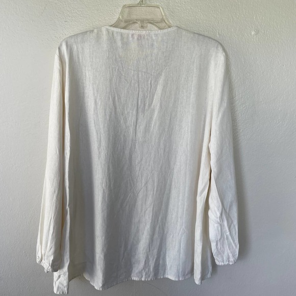 Isaac Mizrahi Size XL Beaded Keyhole collar tunic size XL - Picture 8 of 11